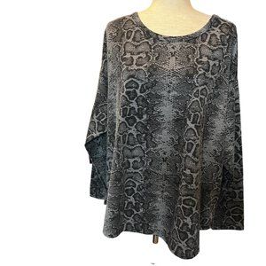 MIA Sport grey snakeskin print top SIze 2X EUC